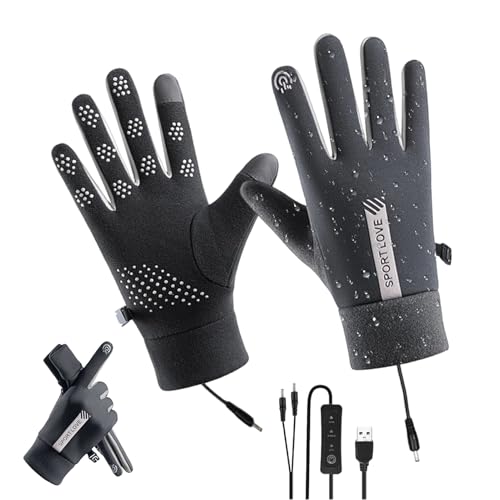 Gants Chauffants USB 3 Niveaux de Température et Paume Antidérapante