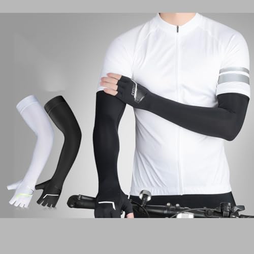 UTTASU Paire de manchons de protection solaire en soie glacée pour cyclisme, sport, pêche – vue 2