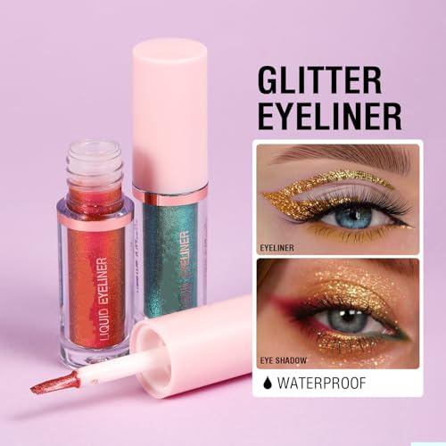Delineador líquido con brillo holográfico multicolor miniatura 3