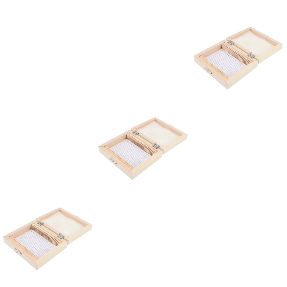 PRETYZOOM 3Er-Packung Biologische Slice-Box vorbereitet Container Lagerung Kästen für Mikroskop-Objektträger werkzeug Mikroskop -Schleifbehälter Halter für Mikroskop-Objektträger Holz Beige