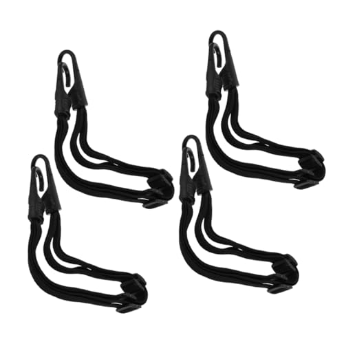 Vaguelly 4Pcs Adjustable Elastic Motorcycle Luggage Bungee Straps Tie Down Straps for ATV Dirt Bike Flexible Rubber Cargo Binding Rope for Secure Transport