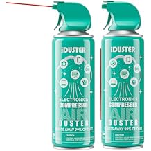 iDuster Canned Air Duster for Computer - Disposable Keyboard Cleaner Cleaning Duster for Electronics, 2PCS10oz