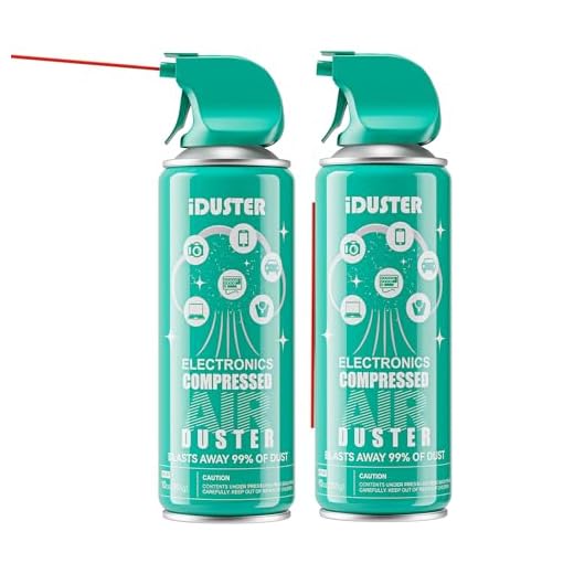 iDuster Compressed Air Duster, Disposable Keyboard Cleaner, 2-Pack