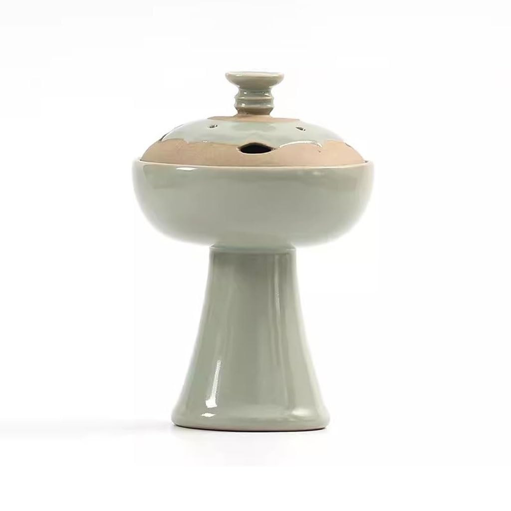 Incense Holder Base Retro Incense Burner High Foot Tray Household Ceramic Sandalwood Indoor Simple Aromatherapy