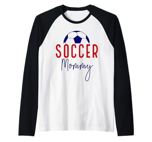 Fútbol Mamá Mamá Mamá Vintage Fútbol Madre Fútbol Camiseta Manga Raglan