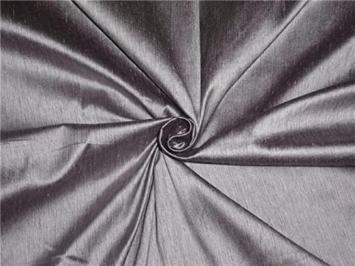 Soie dupioni au mètre violet clair ivoire tissu 2 plis 137cm