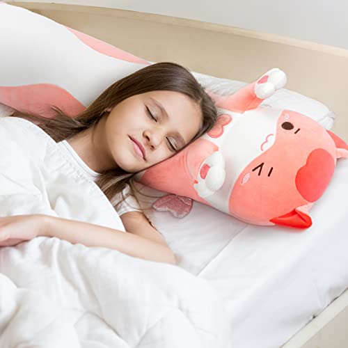 Mewaii Kuscheltier Katze 90CM Stofftiere Katzen Plüsch Kissen Lange Katze Plüschtier Ausgestopftes Tier Spielzeug Kuschelkissen Geschenk Plüschkissen