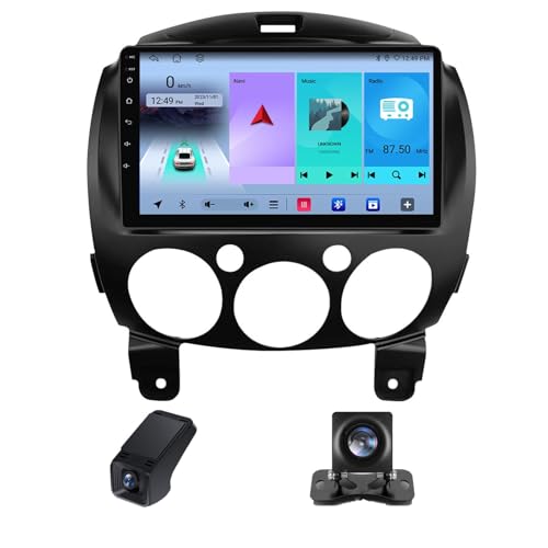 Autoradio double DIN 9" Mazda 2 tactile Bluetooth avec RDS et caméra de recul