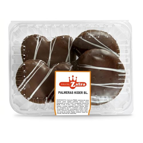 Palmeras Hojaldre Chocolate Negro Kider Zafra · Crema Avellana Artesana · 250g · Dulce Gourmet Español