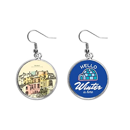 Pendientes de gota de Francia para paseos y eventos de invierno