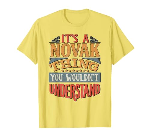 Novak Name T-Shirt, Men, Lemon Yellow, X-Large