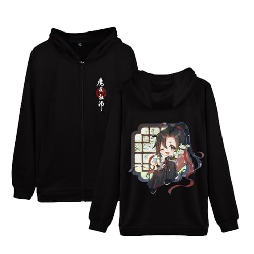 Mo Dao Zu Shi Sweat à capuche LAN Wang Ji/Wei Wu Xian/Jin Guang Yao Sweat à capuche zippé Manga Cartoon Hoodies pour parent-enfants vêtements, Type 1, XL