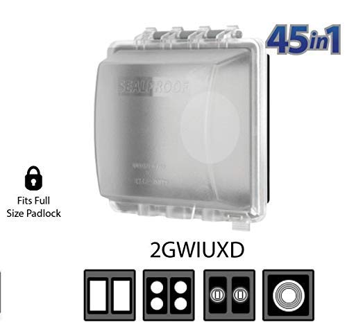 image for Sealproof 2-Gang Weatherproof in Use Outlet Cover | Two Gang Outdoor P