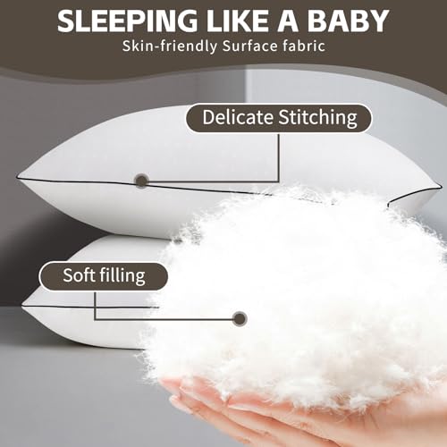 Image of HIMOON Bed Pillows for Sleeping 4 Pack,Queen Size Cooling Pillows Set of 4,Top-end Microfiber Cover for Side Stomach Back Sleepers