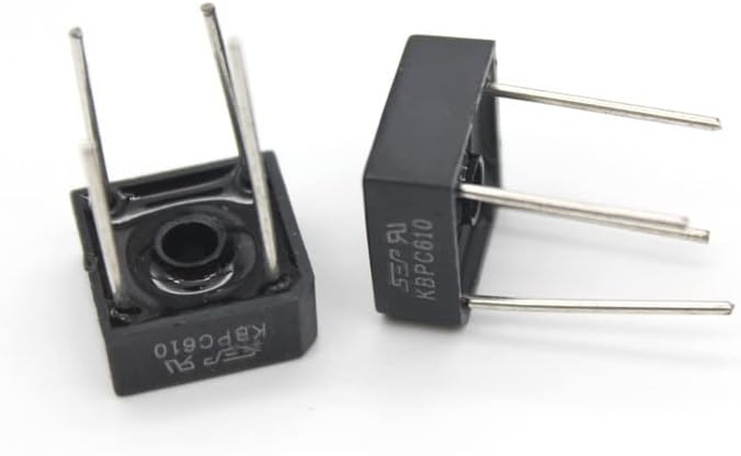 AAKOMA KBPC610 ブリッジ整流器 1000V 6A 高電流能力 三極管電子部品ブリッジ整流器セット 5個入り 在庫あり