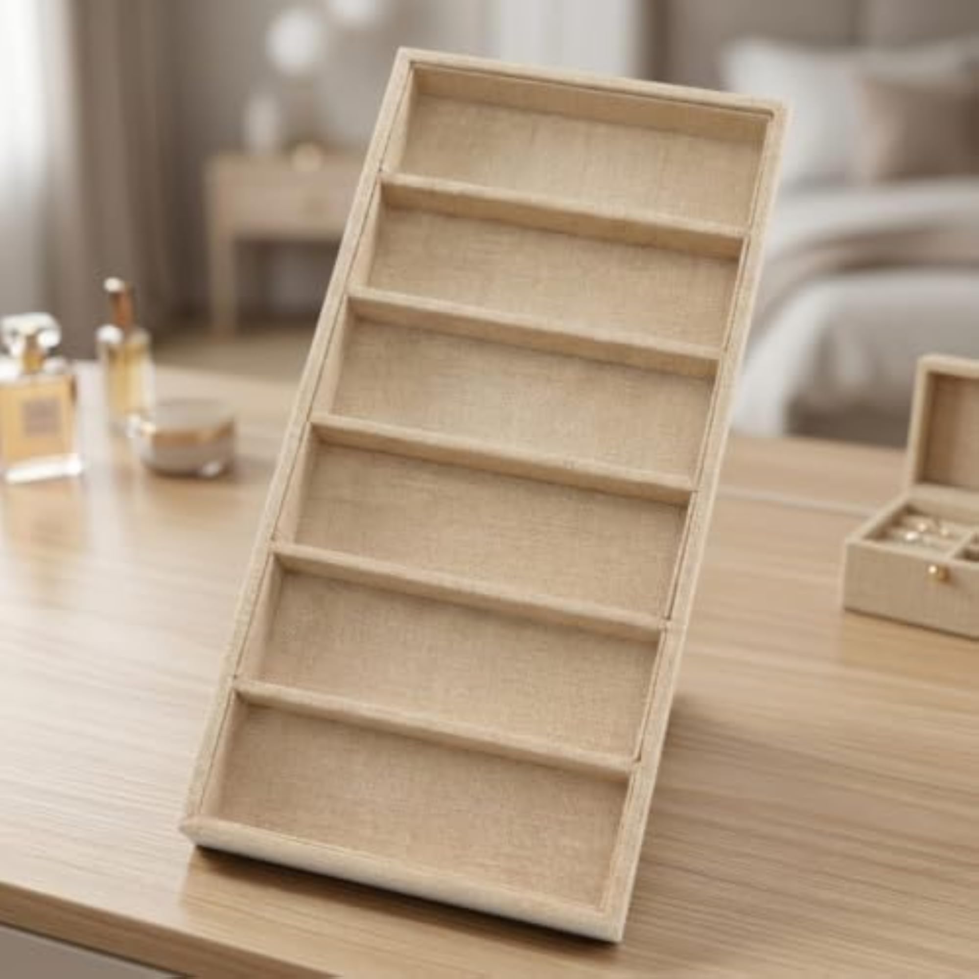 6-Compartment Open-Top Eyeglasses Display Tray