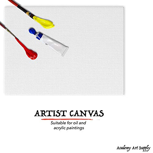 Academy Art Supply Canvases Panels 9 x 12 inch - 100% Cotton Artist Blank Canvas Board for Painting, Pre-gessoed, Primed, Acid-Free Blank Canvas, Perfect for Acrylic and Oil Painting, Pack of 12 - Thumbnail 4