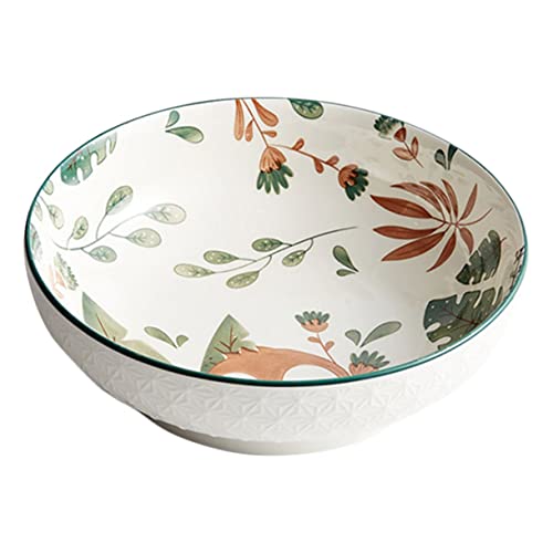 OKUMEYR Cuenco De Estilo Japonés Para Restaurante, Grande, Cerámica Resistente, Diseño De Búho, Adecuado Para Sopas, Ensaladas y Postres, Uso Familiar y Festejos