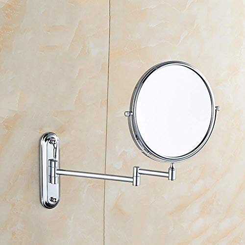 Miroir de maquillage 10X grossissant à bras rétractable et pliant - 5