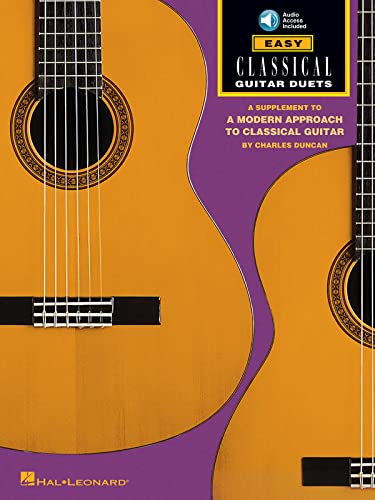Easy Classical Guitar Duets | Beginner and Intermediate Guitar Duet Sheet Music Book with Online Audio | Classical Repertoire for Students and Teacher | Technique Building Pieces for Lessons Practice