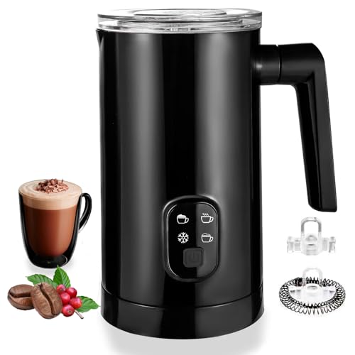 Milk Frother Electric 4-in-1 Automatic Milk steamer and frother for latte 360ml Large Capacity, Hot & Cold Milk Foamer, Hot Chocolate Machine,Max Temperature 70, for Coffee, Cappuccino, Hot Cocoa