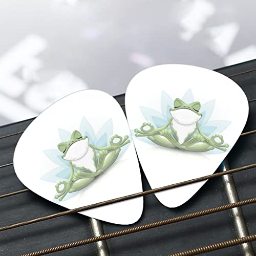Lot de 24 médiators amusants imprimés grenouille pour guitare acoustique, électrique, basse (0,46/0,71/0,96 mm) - Les Beatles, Paul McCartney, John Lennon, RIngo Starr, George Harrison Lot de 24 médiators amusants imprimés grenouille pour guitare acoustique, électrique, basse (0,46/0,71/0,96 mm) – Image 8