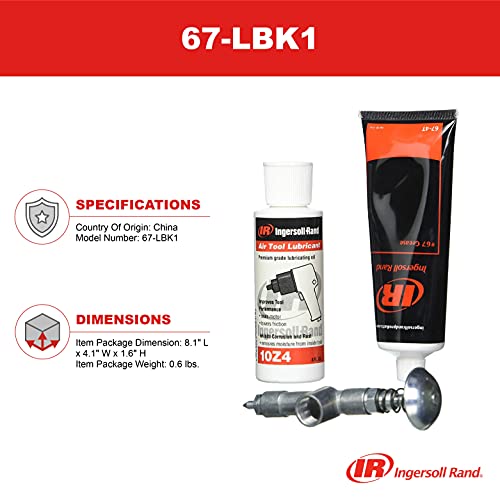 Ingersoll Rand 67-Lbk1 Air Care Kit, 67 Grease, 10 Oil, & Grease Gun #TOP1