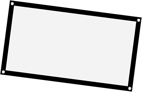 Miniatura 9 de VBESTLIFE Pantalla de proyección, portátil 169 plegable, sin arrugas, cortina blanca con agujeros para colgar para acampar al aire libre película