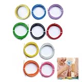 Filaments PLA pour Stylo 3D, 10 Couleurs Variées : Chaque couleur dispose de 5 mètres de filament, offrant un total de 50 mètres pour stimuler la créativité. Prévu pour la réalisation de sculptures et dessins en 3D, cet ensemble multicolore est idéal pour donner vie à vos idées artistiques innovantes.