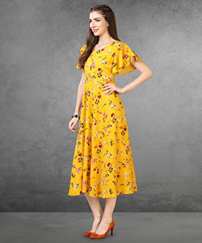 Image of QIQI Women's Crepe A-Line Maxi Casual Dress