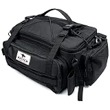 Mayhem Bait Co Fishing Tackle Bag Storage Box Set with Rod Holder, (3) 3700 Plastic Tackle Box Organ