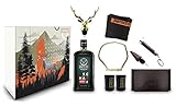  Jägermeister Giftbox Geschenkset - 9teilig mit Jägermeister Kräuterlikör Hot Ginger Charakter Scharf 0,7l 700ml (33% Vol) Bar Drink - [Enthält Sulfite]
