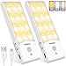 Produktbild TNMOO LED Nachtlicht mit Bewegungsmelder, [2 Stück] 24 LED 3 Farbtemperaturen USB Aufladbar, Schranklicht mit 3 Modi, Stufenloses Dimmen Nachtlampe Kinder für Badezimmer/Gang/Treppe/Garage