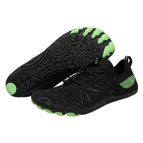ENEN Zapatillas de Agua Color Sólido, Escarpines Mujer con Orificios de Drenaje, Outdoor Barefoot Mujer, Antideslizante Zapatillas Hombre,para Fitness Playa Zapatillas Running Hombre (Negro,36)