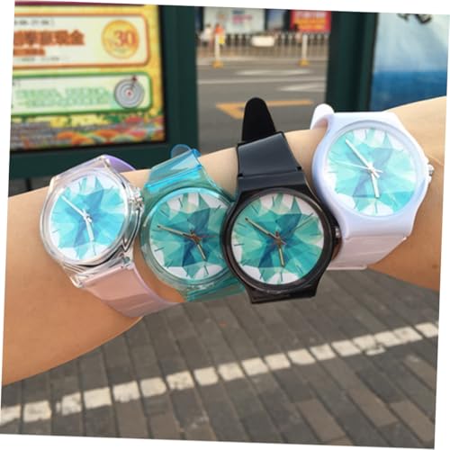 Reloj de cuarzo Ciieeo para el uso diario escolar con diseño transparente cómodo 5