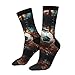 XZDWPY Firecracker Soccer Unisex Mid-Calf Socks 3 Black Polyester Skin-Friendly Moisture-Wicking Fashionable Crew Socks