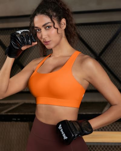 Image of RUNNING GIRL Sports Bras for Women,Crisscross Back High Impact Sports Bra with Hook Closure Workout Supportive Bra