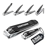 Nail Clippers Set 6 -Pack - Includes Toenail Clippers, Fingernail Clipper, and Finger Nail Clippers for Men and Women Adult, Toe Nail and Fingernail Clipper Kit