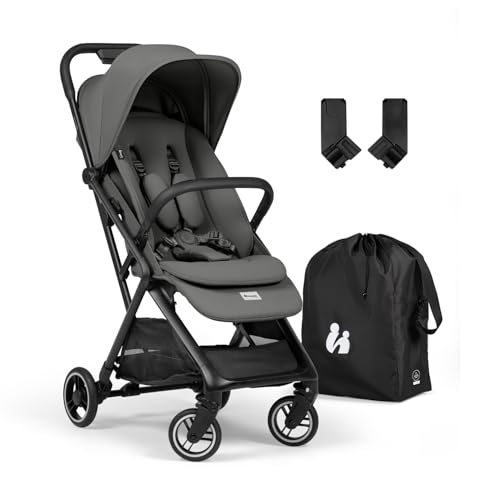 Imagen de hauck Fly N Care Carrito Bebe Ultracompacto y ligero Plegado con una Mano Reclinable desde el Nacimiento hasta 22 kg Bolsa de Transporte Adaptadores para Portabebés Protección UV 50+