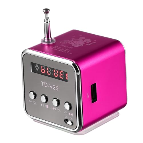 SHINEOFI Altavoz Portátil Vintage con Pantalla Mini Altavoz Inalámbrico para Viaje y Camping Compatible con Portátil Diseño Retro sin Olor Estable y Sonido