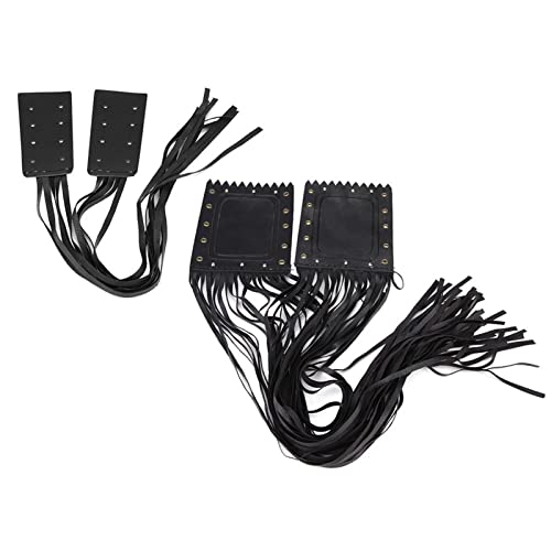 2pcs Motorcycle Handlebar Tassel Fringe Grip Cover Lever Universal for Victory Cruiser Handle Cover,Universal Synthetic Leather Material Grips Hand Cuffs Mounting Straps Accessory