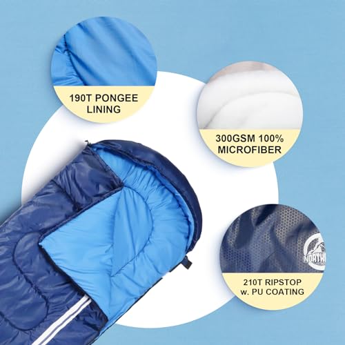 Northroad Outdoor Camping Sleeping Bag, 3 Season Warm & Cool Weather, Winter Spring Fall Lightweight Waterproof Sleeping Bag - Image 6