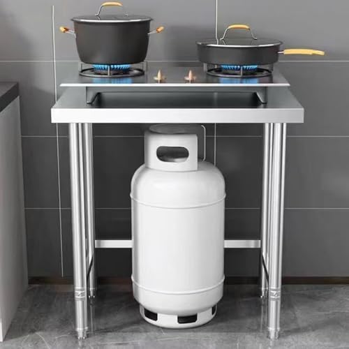 Table de préparation en acier inoxydable pour optimiser l'espace en cuisine - 8