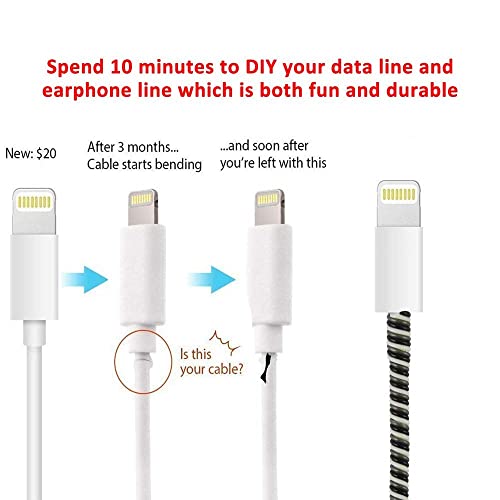 Zostland Stitch Set Diy Protectors Phone Ring Data Cable 5W/18W/20W Usb Charger Line Earphone Wire Saver Protector Compatible With Iphone 5 6 7 8 Plus X 11 12 13 14 Max Iwatch (Upgrade Styles, Stitch) #TOP7