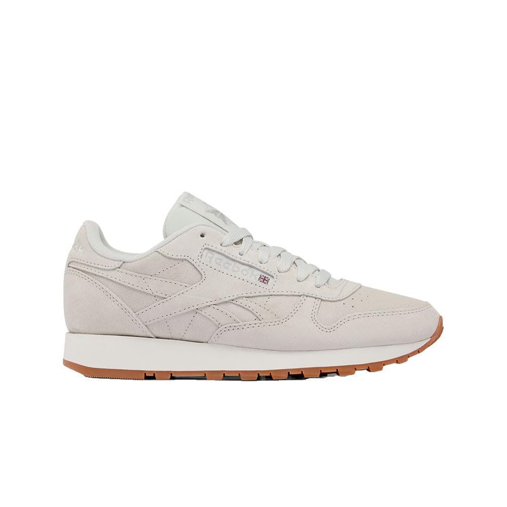 Reebok Women's Classic Leather Trainers, Soft Grey/Chalk/Gum, 42 EU