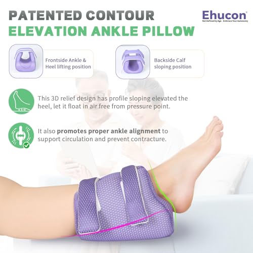 Image of 3D Heel Protectors for Pressure Sores,Ankle Elevation Pillow Foot Support Cushion for Bed Sores,Heel Cushions for Heel Pain Relief