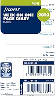 Filofax Mini week per page English 2023 diary - White