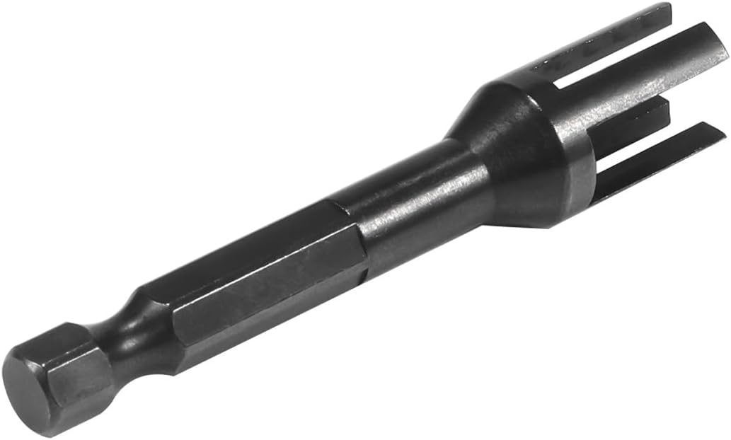 RC Tool kit Quick Assembly Tool Ball Joint Wrench with 1/4'' Hex Shank Fit 5347 Rod Ends for 1/10 RC Crawler Links Building TRX4 SCX10 TF2 VS4-10 RC Tool Set (Rod Ends Assembly Tool Black) (Black)