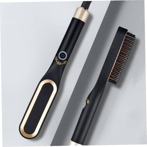 Cepillo eléctrico para alisar pelo y barba portátil oro miniatura 5