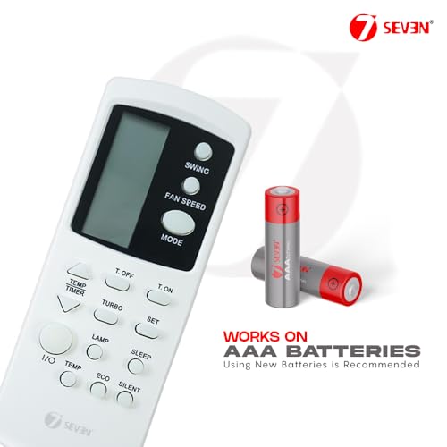 Image of 7SEVEN Compatible with Godrej AC Remote Control Model 210A Suitable for Inverter and Non Inverter Air Conditioner - Match Key by Key Exactly with Existing Remote Function